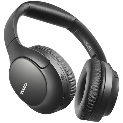 TOZO HA1 70H Over Ear Wireless Headphones Bluetooth 5.4 Foldable Headset | Deep Bass Stereo Sound, 32 Custom EQ Modes, Control Via Button, 78ms Low-Latency, Clear Call, Ideal For Travel Daily Use - color: Black