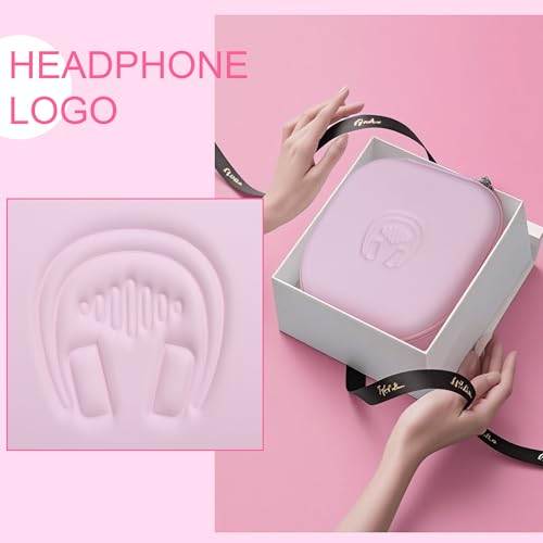 Hard Headphone Case for Sony WH-CH520 / JBL Tune Live 670NC, Pink | Protective Carring Storage Case for Over-Ear Headphones, with Handle Strap & Mesh Pocket - color: PINK
