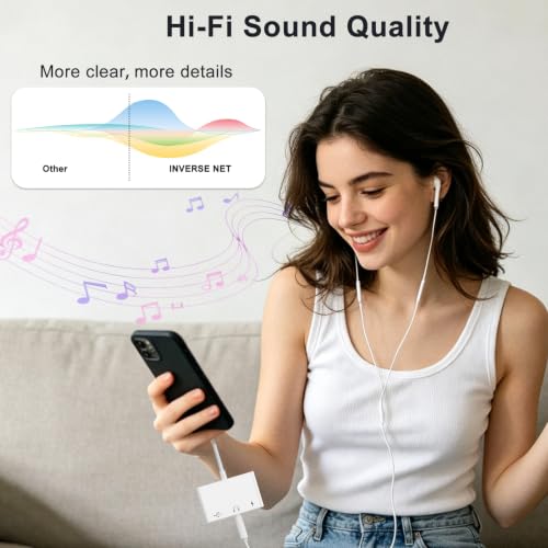 USB C to 3.5mm Audio OTG Adapter with 60W PD Fast Charging | 3 in 1 USB C headphone Splitter for iPhone 17/16/15 Sam-sung Galaxy S25/S24/S23 Ultra S21/S20 iPad Pro Laptops