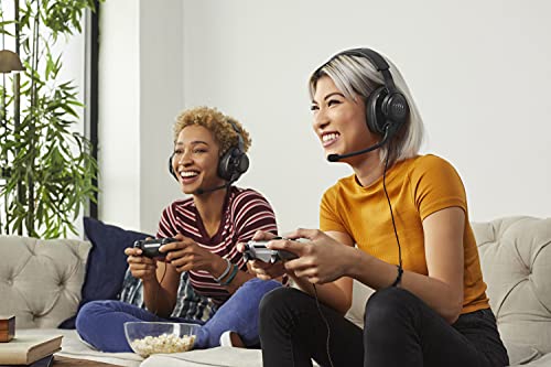 JBL Quantum 200 - Wired Over-Ear Gaming Headset with Voice Focus Directional flip-up mic and Memory Foam Ear Cushions (Black),(Pack of 4) - size: Large (Pack of 4)