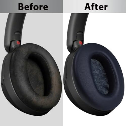 WH-XB910N Replacement Earpads Ear Cushions with Net and Buckle,Noise Canceling Headset Cover Ear Pads Repair Parts for Sony WH-XB910N Over-Ear Wired&Wireless Headphone(Blue) | Softer Protein Leather & High-Density Memory Foam Earpads for Sony YY2951, Adde