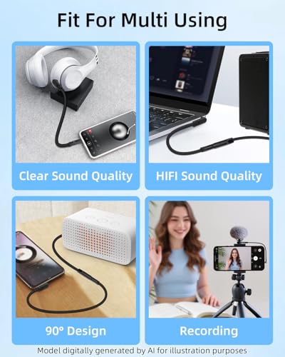 3.5mm 4 TRRS to 3 TRS Microphone Audio Cable,3.5mm Straight Male TRRS to 90 Degree Right Angle TRS Male Stereo AUX Cables Connector for Microphone,Smartphones,Recording Devices 15cm(2-Pack) - style: 4 TRRS Male to 3 TRS Angled 15cm