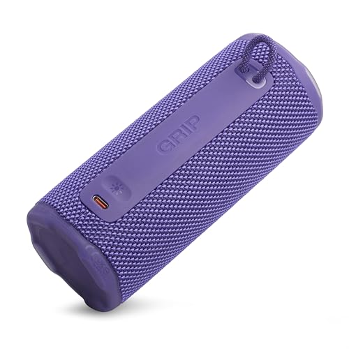JBL Grip Portable Bluetooth Speaker, Waterproof, Ambient Light - Purple | Up to 14 Hr Playtime, AI Sound Boost, IP68 Waterproof And Dustproof, Drop-Proof, App Control, Ideal For Outdoor And Travel - color: Purple