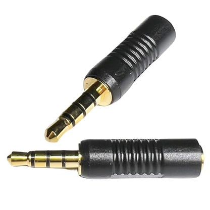 CESS 3.5mm TRRS Male to 2.5mm Female Headset Adapter, 2 Pack