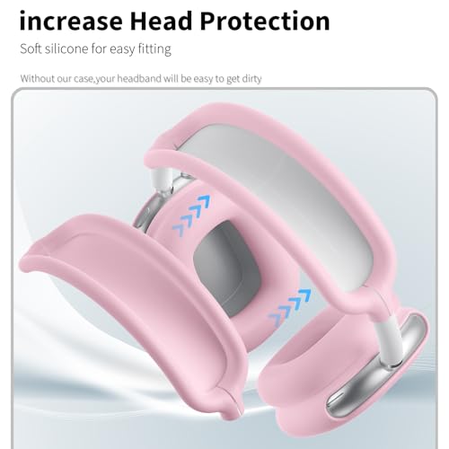 Maxjoy for AirPods Max Case - Soft Silicone Ear Cups/Headband Cover, Anti-Scratch Accessories Protective Cover for Apple AirPods Max, Pink - color: Pink