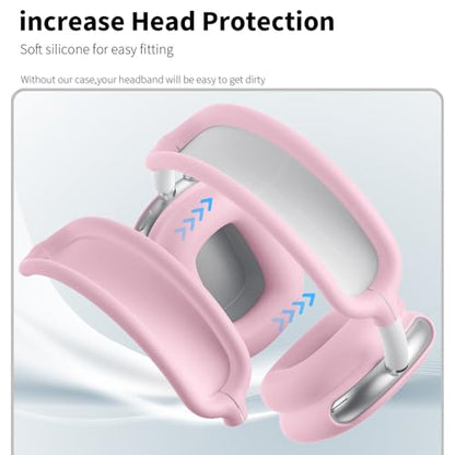 Maxjoy for AirPods Max Case - Soft Silicone Ear Cups/Headband Cover, Anti-Scratch Accessories Protective Cover for Apple AirPods Max, Pink - color: Pink