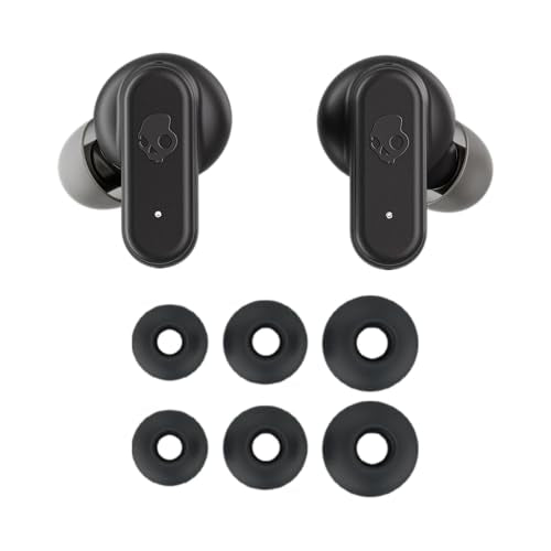 Skullcandy Dime Evo Wireless Earbuds with Clip-Anywhere Case - True Black | In-Ear Fit, Noise Isolating, 36 Hours Battery, Microphone for iPhone Android, Easy Clip-On Design, Travel, Commuting - color: True Black