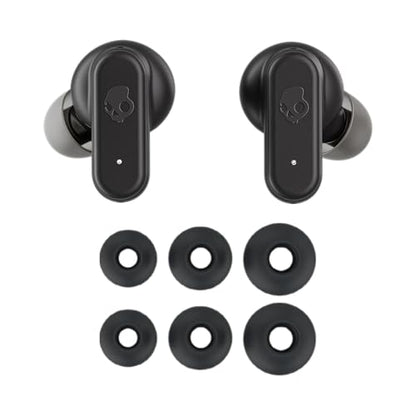 Skullcandy Dime Evo Wireless Earbuds with Clip-Anywhere Case - True Black | In-Ear Fit, Noise Isolating, 36 Hours Battery, Microphone for iPhone Android, Easy Clip-On Design, Travel, Commuting - color: True Black