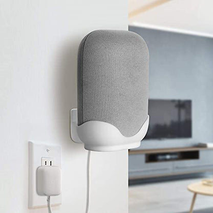 LeongLzt Ouligei Google Nest Audio Speaker Wall Mount/Bracket, in-Built Cable Management System & Easy Installation Speaker Holder Shelf Stand - Elegant & Durable Space Saving Accessory - color: WHITE