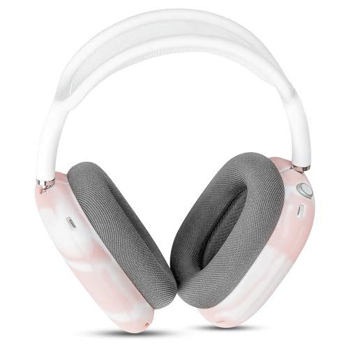 WC ShellZ Max - Protective Shell Covers for AirPods Max 1 & 2 | Made by Wicked Cushions | Made with Premium Silicone | PinkMarble - color: PinkMarble