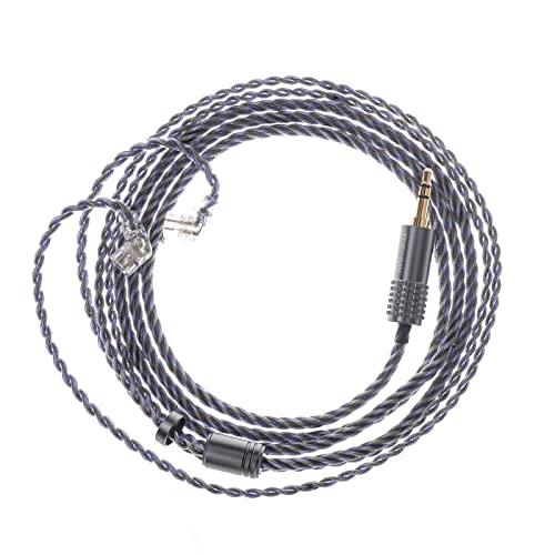 Linsoul Tripowin Zoe 4-Core Hybrid Litz IEM Upgrade Replacement IEM Cable | Pure Copper Silver-Plated Copper Gold-Plated, 24AWG In Ear Monitor Wire for Musician Audiophile, 3.5mm, Recessed 2pin - size: Recessed 2pin, style: 3.5mm