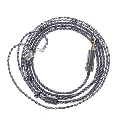 Linsoul Tripowin Zoe 4-Core Hybrid Litz IEM Upgrade Replacement IEM Cable | Pure Copper Silver-Plated Copper Gold-Plated, 24AWG In Ear Monitor Wire for Musician Audiophile, 3.5mm, Recessed 2pin - size: Recessed 2pin, style: 3.5mm
