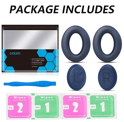 GEVO Premium Replacement Ear Pads for Bose QC35 & QC35ii Headphones - Blue | Fits QuietComfort 35 & 35ii / SoundLink 1&2 AE（Over-Ear）- Soft Protein Leather · Adaptive Memory Foam and Extra Durable - color: Midnight Blue