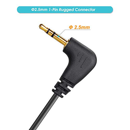 2-Pack Walkie Talkie Earpiece w/ Mic 1-Pin 2.5mm Compatible with Talkabout | Two Way Radio Headset with PTT for Motorola