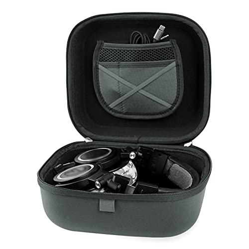Linkidea Headphones Carrying Case Compatible with Audio-Technica ATH-M50X, ATH-GDL3 and More, Protective Hard Shell Travel Bag with Cable, Charger Storage (Dark Grey)