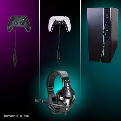 ENHANCE Gaming Headphones with Mic - PS4, Xbox One Headset with Immersive Stereo Sound, Soft Over Ear Headphones, Lightweight Comfort - Wired Gaming Headset for PS5, Xbox, PC