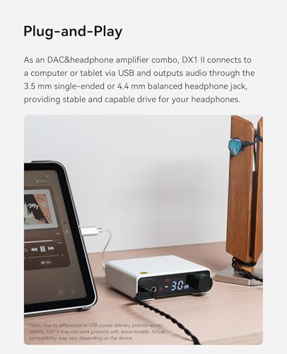 TOPPING DX1 II Gaming DAC Amp Combo, ES9039Q2M USB DAC Amp with 10-Band PEQ DSP, 4.4mm Balanced & 3.5mm Output, 1000mW x2, Optical I/O, UAC1.0 for PS5/Switch, Desktop Audio Decoder (DX1II-Silver)