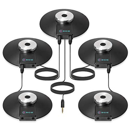 ECS WordForum 3.5mm TRS 360° Omnidirectional Stereo Conference Microphone for PC - with Daisy Chain Option, Condenser Mic for Teleconferencing - 5 Pack - size: 5 Pack - WordForum 3.5mm