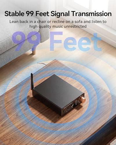 Bluetooth 6.0 Receiver, Hi-Fi Adapter with Wireless Long-Range Low-Latency, Suitable for Home Audio Music Streaming Stereo Systems/Home Speakers, Featuring AUX 3.5mm/RCA, USB Playback