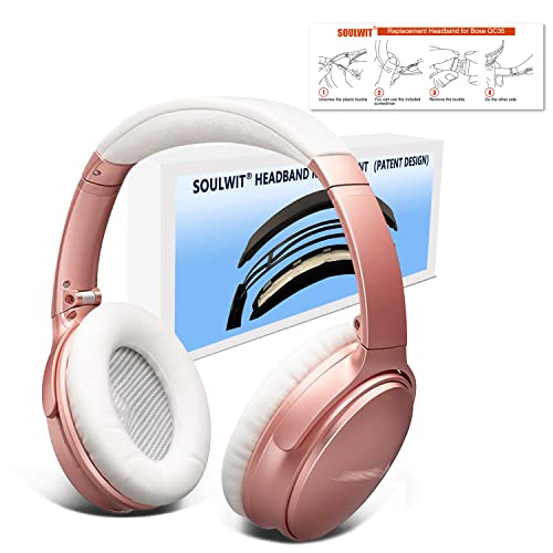 SOULWIT Headband for Bose QC35 & QuietComfort 35 II (QC35 ii) Headphones, Replacement Headstrap Pad Repair Part (White) - color: White