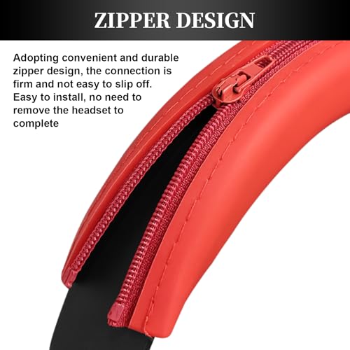 Replacement WH-1000XM4 Silicone Headband Cover Compatible with Sony WH-1000XM4, WH-1000XM3, WH-CH720N, WH-XB910N Headphones, Sweatproof & Washable Headband Cover Accessories (Red) - color: Red