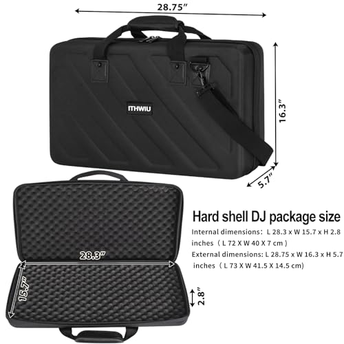 Lightweight Molded Hard Storage Case Fits Pioneer DDJ 1000, 1000SRT DJ Controllers Carrying Case Black - size: DDJ-1000 / 1000SRT