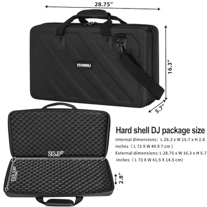 Lightweight Molded Hard Storage Case Fits Pioneer DDJ 1000, 1000SRT DJ Controllers Carrying Case Black - size: DDJ-1000 / 1000SRT