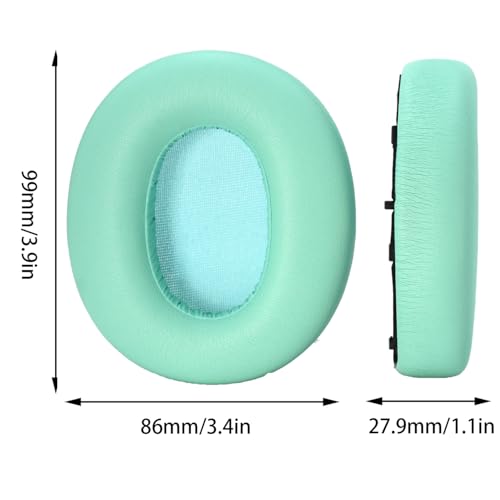Replacement Earpads for Edifier W820NB Noise Cancelling Headphones - Green | Xinyuekj Premium Protein Leather Cushions, Comfort Upgrade Ear Cups - Set of 2 Ear Covers