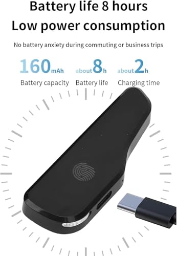 Glasses Headphones Clip-on Wireless Open-Ear Speakers for Any Eyewear with HD Stereo 8H Battery & Touch Control – Invisible Audio Upgrade for Work, Sports & Driving Black