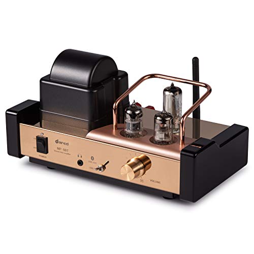 Dared MP-5BT a Stereo Vacuum Tube Integrated Amplifier,Hybrid Amplifier, Bluetooth Connection,USB/DAC Input, Headphone Output, Pre Output,25Wx2,with Tubes 6N1*1,6N2*1,6E2*1, AC110V and AC230V Optional