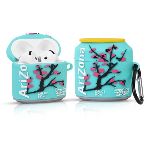 Cute Case for AirPods 4th Generation, for AirPods 4 Wireless Earbuds, XMBYGY Silicone Cartoon Charging Case Shockproof Protective Headphones Cover with Carabiner for Man Woman Teen - color: ARI