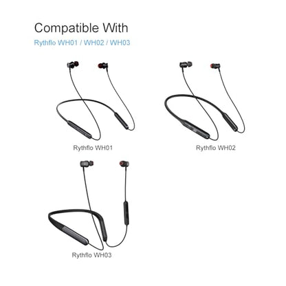 Klowcok Replacement Ear Tips for Rythflo WH01 / WH02 / WH03 Headphones | Silicone Earbuds Tips, 9Pairs, S/M/L