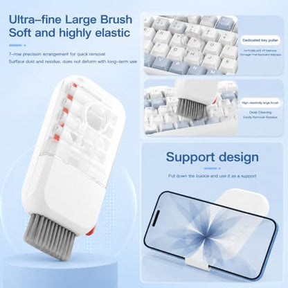 14 in 1 Earphone Cleaner Kit, Multi-Purpose Phone Cleaning Kit, Charging Port Cleaner, for Laptop Computer Earbud Headphone iPhone Earphone Keyboard Camera Speaker Screen - color: white-14