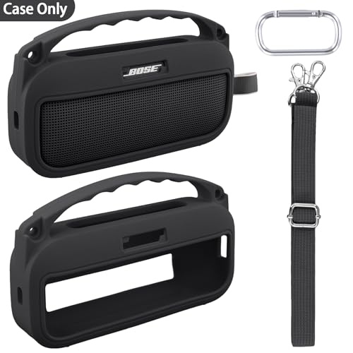 Aenllosi Case for Bose SoundLink Flex 2nd Gen Speaker, Black (Case Only) | Drop Resistant Protection, Water Resistant Protection, Dust Proof Protection, Protective Case Only - color: Black, style: Silicone Cover for Bose SoundLink Flex 2nd Gen
