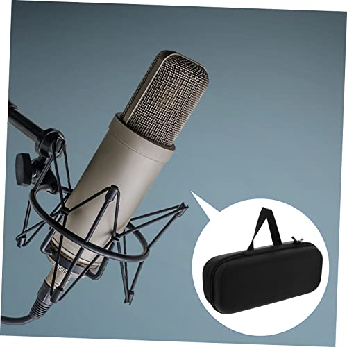 ibasenice Portable Microphone Case Durable Mic Storage Bag with Built Mesh Pocket for USB Cable and Accessories Lightweight Carrying Pouch Suitable for Microphones and Speakers