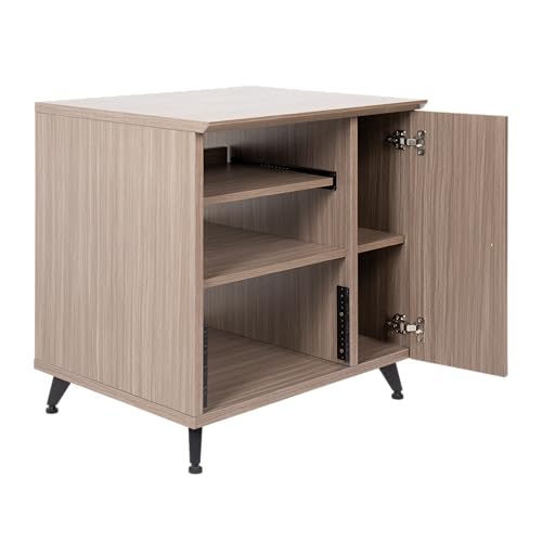 Gator Frameworks Elite Furniture Series Sidecar Cabinet with with Configurable Rack Space & Shelving (GFW-ELITESIDECAR-Gry) - color: Driftwood Grey, style: Sidecar Rack