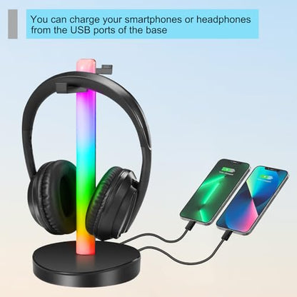Bluetooth TV Headphones with RF Transmitter Headset Stand