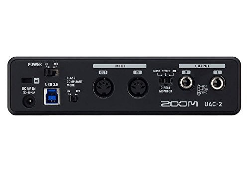 Zoom UAC-2 USB 3.0 Audio Interface, 2 In/2 Out Audio Interface, 2 Mic/Line/Hi-Z Inputs, MIDI I/O, Headphone Output, 2 Line Outputs, Bus Powered - style: UAC-2