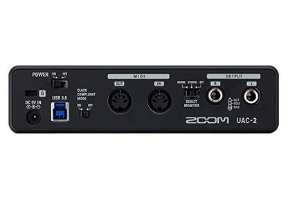Zoom UAC-2 USB 3.0 Audio Interface, 2 In/2 Out Audio Interface, 2 Mic/Line/Hi-Z Inputs, MIDI I/O, Headphone Output, 2 Line Outputs, Bus Powered - style: UAC-2