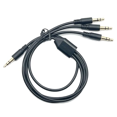 Seadream Audio Y Splitte Cable 1.64FT;3.5mm 1 Male to 3 Male Audio Splitter, TRS Stereo Jack Headphones Adapter Cable for Smartphone, Computer, Mp3, Earphone, Speakers (M to 3M) - style: M to 3M