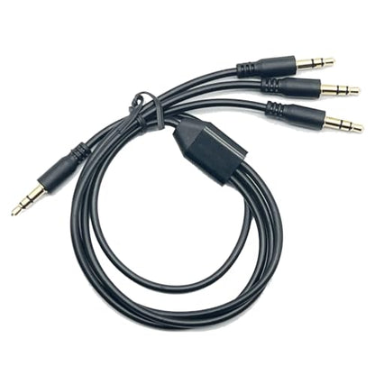 Seadream Audio Y Splitte Cable 1.64FT;3.5mm 1 Male to 3 Male Audio Splitter, TRS Stereo Jack Headphones Adapter Cable for Smartphone, Computer, Mp3, Earphone, Speakers (M to 3M) - style: M to 3M