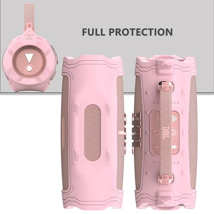 Silicone Cover Case for JBL Charge 6 Portable Bluetooth Speaker - color: Pink