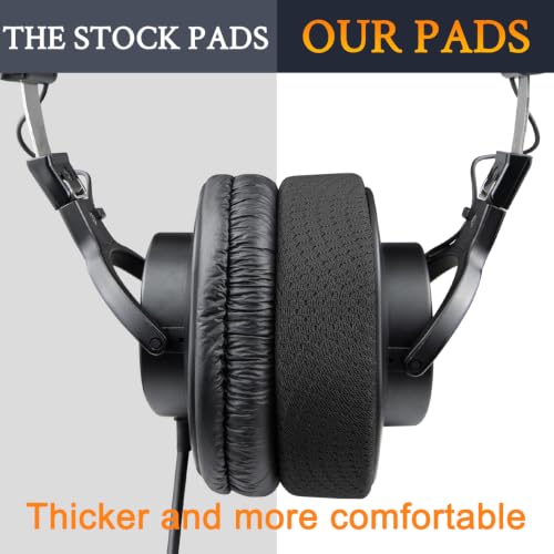 SOULWIT Mesh Earpads for Sony MDR-7506/MDR-V6/MDR-V7/MDR-CD900ST - Black