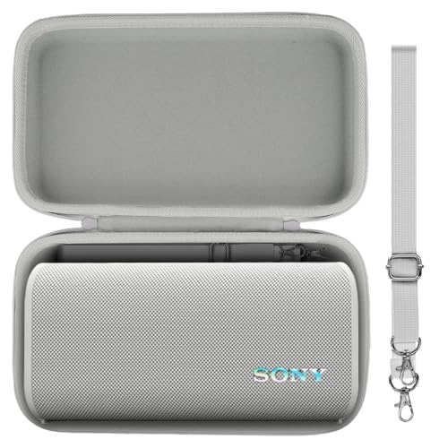 co2CREA Hard Case for Sony ULT Field 3 Wireless Bluetooth Speaker, White | Portable Travel Bag Replacement with Detachable Shoulder Strap and Handle, Shockproof EVA Shell and Soft Lining - color: White Case, style: Case for Sony ULT Field 3
