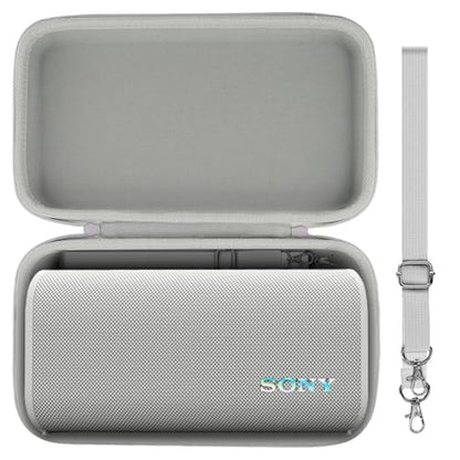 co2CREA Hard Case for Sony ULT Field 3 Wireless Bluetooth Speaker, White | Portable Travel Bag Replacement with Detachable Shoulder Strap and Handle, Shockproof EVA Shell and Soft Lining - color: White Case, style: Case for Sony ULT Field 3