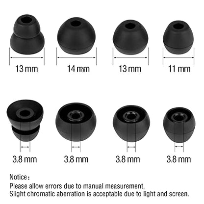 Replacement Eartips Silicone Ear Buds Tips Compatible with Powerbeats Pro Beats Wireless Earphone Headphones,Black Eartips（4 Pairs） - color: Black