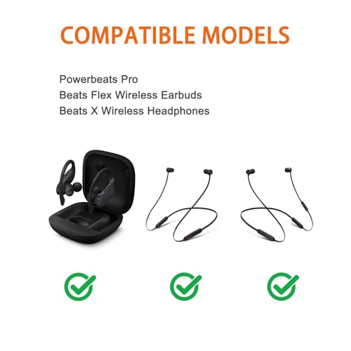 hopopwer Replacement Eartips Silicone Earbuds Buds Set for Powerbeats Pro Beats Wireless Earphone Headphones, Compatible with Beats Flex Beats X (Navy) - color: Navy