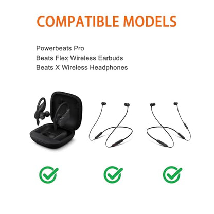 hopopwer Replacement Eartips Silicone Earbuds Buds Set for Powerbeats Pro Beats Wireless Earphone Headphones, Compatible with Beats Flex Beats X (Navy) - color: Navy