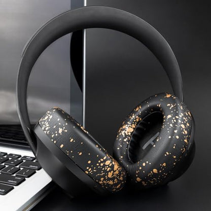 SOULWIT Protein Leather Replacement Earpads for Bose 700 (NC700) Wireless Headphones, Ear Pads Cushions with Softer Protein Leather, High-Density Noise Cancelling Foam, Added Thickness - Black Gold - color: Black Gold