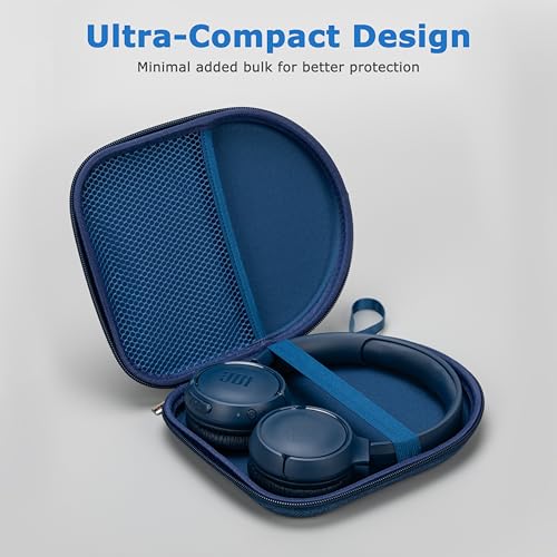 Ginsco Case Compatible with JBL Tune 510BT/520BT/500BT with Sony WH-CH520/510, Ultra-Slim Hard Shell Headphone Case for On Ear Headphones (Blue) - color: Blue